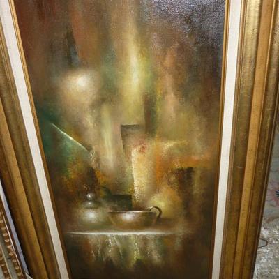 Modernist painting by listed artist.