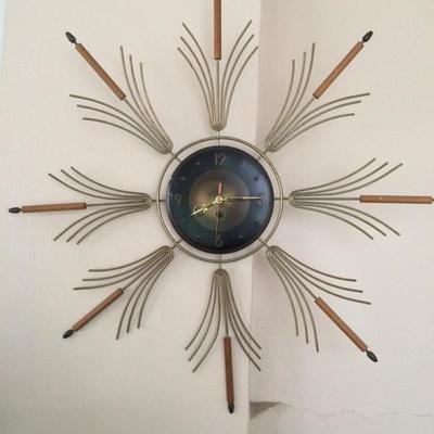 EXCELLENT MCM WALL CLOCK, STILL WORKING!