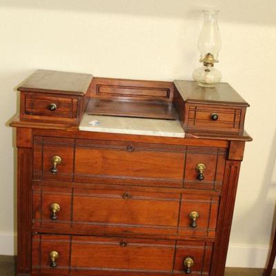 antique dresser with marble insert 