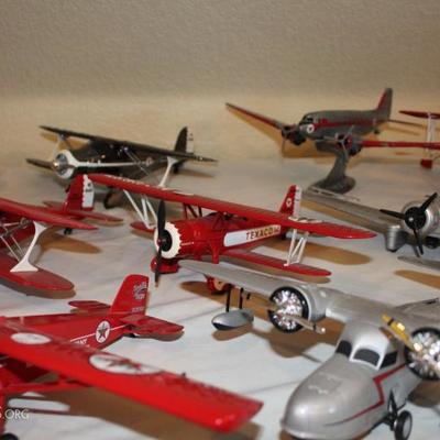 Texaco die cast metal airplanes with boxes