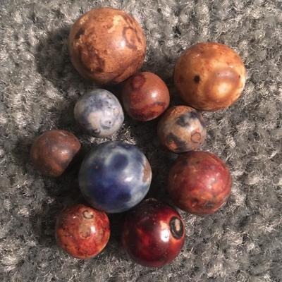 Antique marbles-some Bennington