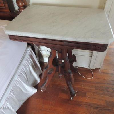 marble top Victorian table